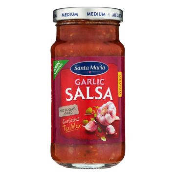 SANTA MARIA TEX MEX GARLIC SALSA MEDIUM 230 G