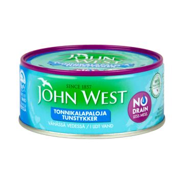 JOHN WEST VALUTETTUJA TONNIKALAPALOJA VEDESSÄ 120 G
