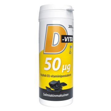 D-VITA 50 MIKROGR. SALMIAKKI 200 KPL