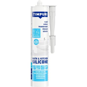 TIMPURI BATH & KITCHEN SILIKONIMASSA VÄRITÖN 310 ML