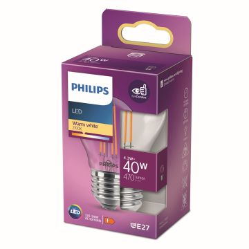 PHILIPS LED-LAMPPU 40W E27 P45 KIRKAS 470L 2700K