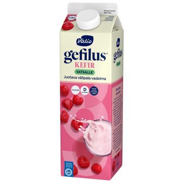 VALIO GEFILUS KEFIR JUOTAVA VÄLIPALA VADELMA LAKTON 1KG