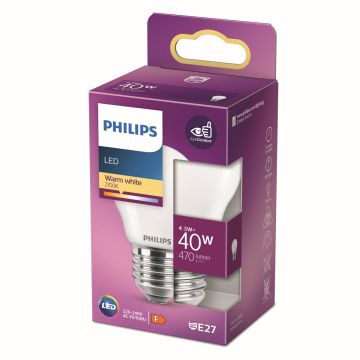 PHILIPS LED-LAMPPU 40W P45 E27 HUURRE 470L 2700K