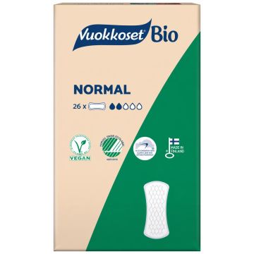 VUOKKOSET 100% BIO NORMAL SOFT PHS 26 KPL