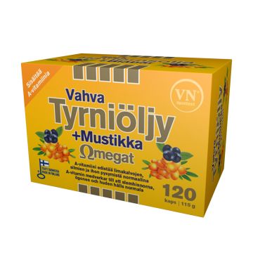 VIA NATURALE VAHVA TYRNIÖLJY + MUSTIKKA OMEGAT 120 KPL