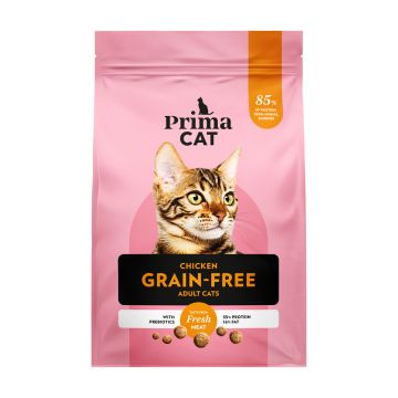 PRIMACAT TÄYSRAVINTO VILJATON KANA AIKUISILLE KISSOILLE 4 KG