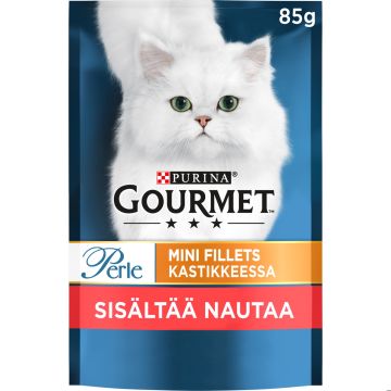 PURINA GOURMET PERLE ANNOSP MINIFILETS NAUTAA KASTIKKEESSA 85 G