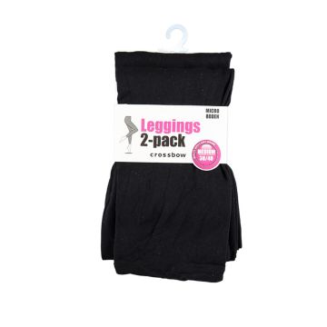 CROSSBOW NAISTEN LEGGINGS 2KPL/PKT, MUSTA, KOKO XXL
