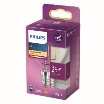 PHILIPS LED-LAMPPU 25W P45 E14 KIRKAS 250L 2700K
