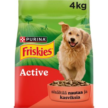 PURINA FRISKIES KOIRAN TÄYSRAVINTO ADULT NAUDANLIHA 4 KG