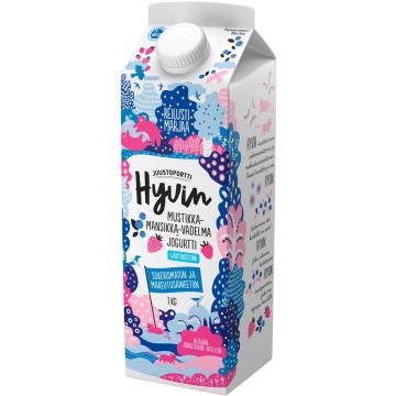 JUUSTOPORTTI HYVIN SOKEROIMATON JOGURTTI MUST-MANS-VAD LAKTON 1