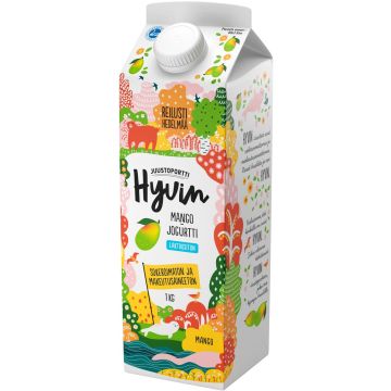 JUUSTOPORTTI HYVIN SOKEROIMATON JOGURTTI MANGO LAKTON 1KG