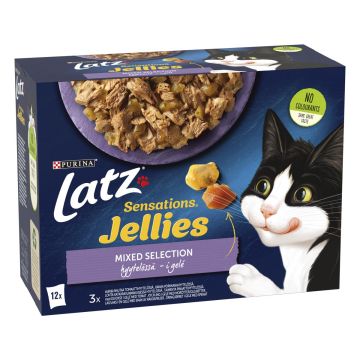 PURINA LATZ SENSATIONS JELLIES MIXED LAJ HYYT 12*85G 1,02 KG