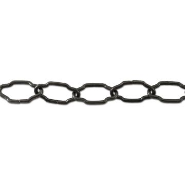 ARCTIC DESING KORISTEKETJU 2,5M, 2X24X15MM MUSTA HOPEA