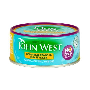 JOHN WEST VALUTETTUJA TONNIKALAPALOJA ÖLJYSSÄ 120 G