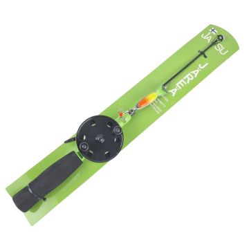 JASU PILKKISETTI 60MM LASIKUITUKÄRJELLÄ + SIIMA, VIEHELUKKO JA 60MM PYSTYPILKKI