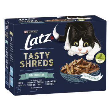 PURINA LATZ TASTY SHREDS FISH LAJ 12*80G 960 G