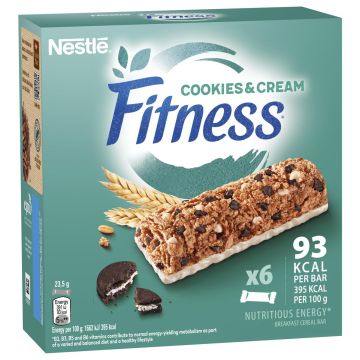 NESTLE FITNESS PATUKKA COOKIES&CREAM 6KPL 141 G