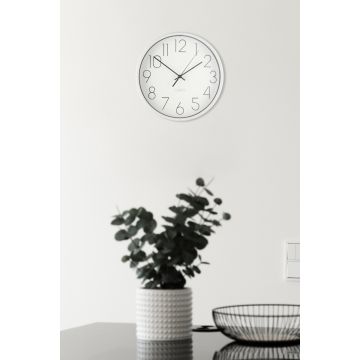 4LIVING SEINÄKELLO HOUR VALKOINEN 25 CM