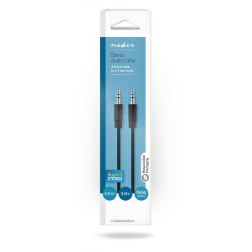 NEDIS STEREOÄÄNIKAAPELI 3.5 MM UROS - 3.5 MM UROS 3 M MUSTA