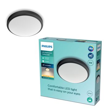 PHILIPS DORIS KATTOVALAISIN MUSTA 6W 27K IP44 600L 2700K