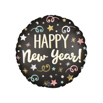 HAPPY NEW YEAR KONFETTISADE FOLIOPALLO