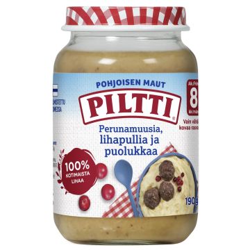 PILTTI POHJOISEN MAUT PERUNAMUUSIA LIHAPULLIA JA PUOLUKKAA 8KK 190 G