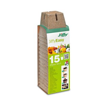 JIFFY TURVERUUKKU 8 CM NELIÖ 15KPL