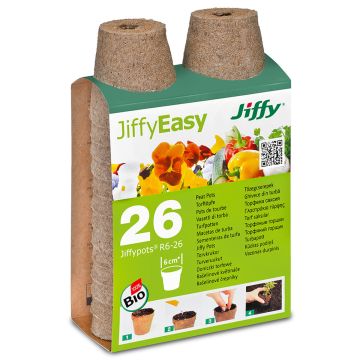 JIFFY TURVERUUKKU PYÖREÄ 6 CM 26 KPL