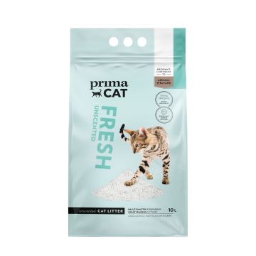 PRIMACAT KISSANHIEKKA FRESH UNSCENTED VALKOINEN 10 L