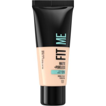 MAYBELLINE FIT ME MATTE + PORELESS 101 TRUE IVORY -MEIKKIVOIDE