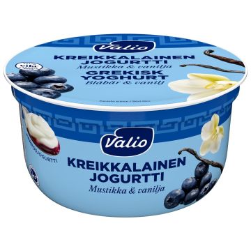 VALIO EILA KREIKKALAINEN JOGURTTI MUSTIKKA-VANILJA LAKTON 150 G