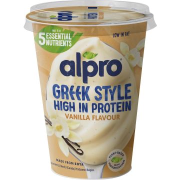 ALPRO GREEK STYLE SOIJAVALMISTE VANILJA 400 G
