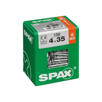 SPAX RUUVI TORX UPPOKANTA, OSAKIERRE WIROX 4X35 L 150KPL
