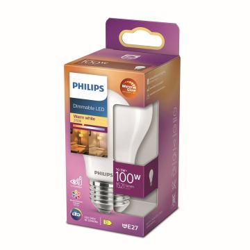 PHILIPS LED-LAMPPU 100W A60 E27 HUURRE 1521L 2200-2700K