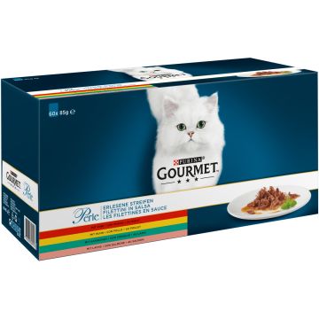 PURINA GOURMET PERLE ANNOSP MINIFILETS KASTIKELAJ 60*85G 5,1 KG