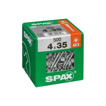 SPAX RUUVI TORX UPPOKANTA, OSAKIERRE WIROX 4X35 XXL 500KPL
