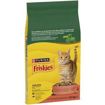 PURINA FRISKIES KISSAN TÄYSRAVINTO ADULT NAUTA-KANA-KASVIS 7,5 KG