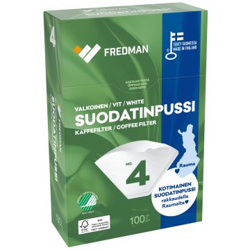 FREDMAN SUODATINPAPERI 1X4 VALKEA 100KPL