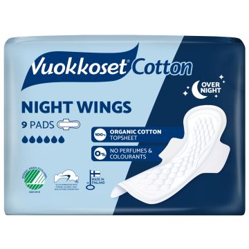 VUOKKOSET COTTON NIGHT WINGS 9 KPL