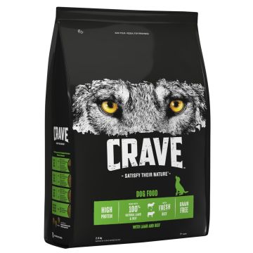 CRAVE KOIRAN TÄYSRAVINTO ADULT LAMMASTA&HÄRKÄÄ 2,8 KG