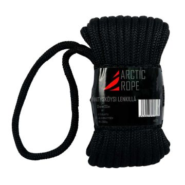 ARCTIC MARINE KIINNITYSKÖYSI LENKILLÄ 12MM 20M MUSTA POLYESTERI
