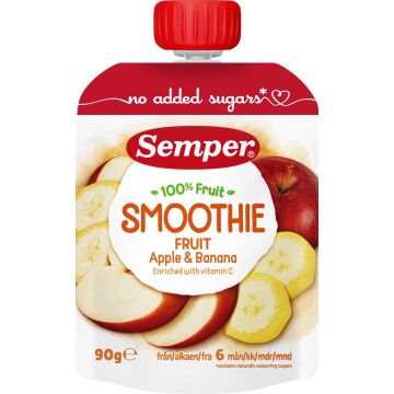 SEMPER SMOOTHIE OMENA-BANAANI 6KK 90 G