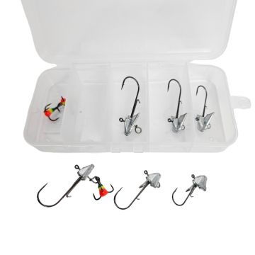 JASU PRO MEDIUM PILKKIJIGIPÄÄLAJITELMA 6KPL PÄÄT + 3KPL VÄRIKOUKUT