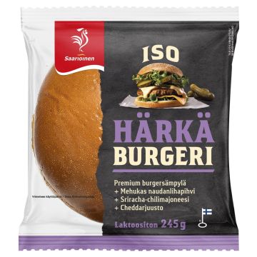 SAARIOINEN ISO HÄRKÄ BURGERI 245 G