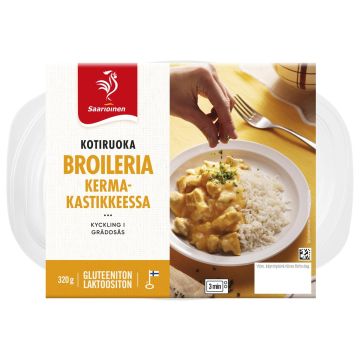 SAARIOINEN KOTIRUOKA BROILERIA KERMAKASTIKKEESSA 320 G