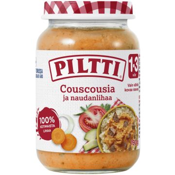 PILTTI COUSCOUSIA JA NAUDANLIHAA 12KK 190 G