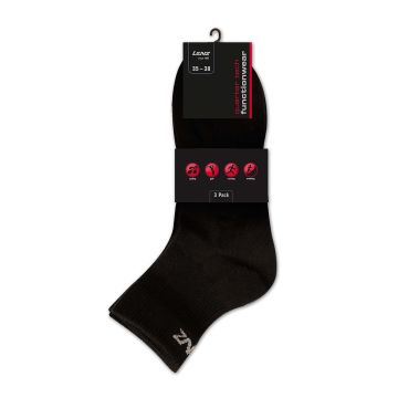 LENZ PERFORMANCE QUARTER TECH SUKKA 3-PACK MUSTA 39-42