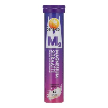 SANA-SOL PORETABL MAGNESIUM- SITRAATTI+B6-VITAMIINI APPELSIINI