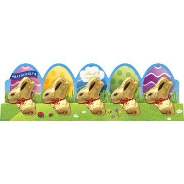 LINDT MINI KULTAPUPUT MAITOSUKLAA 5-PACK 50 G